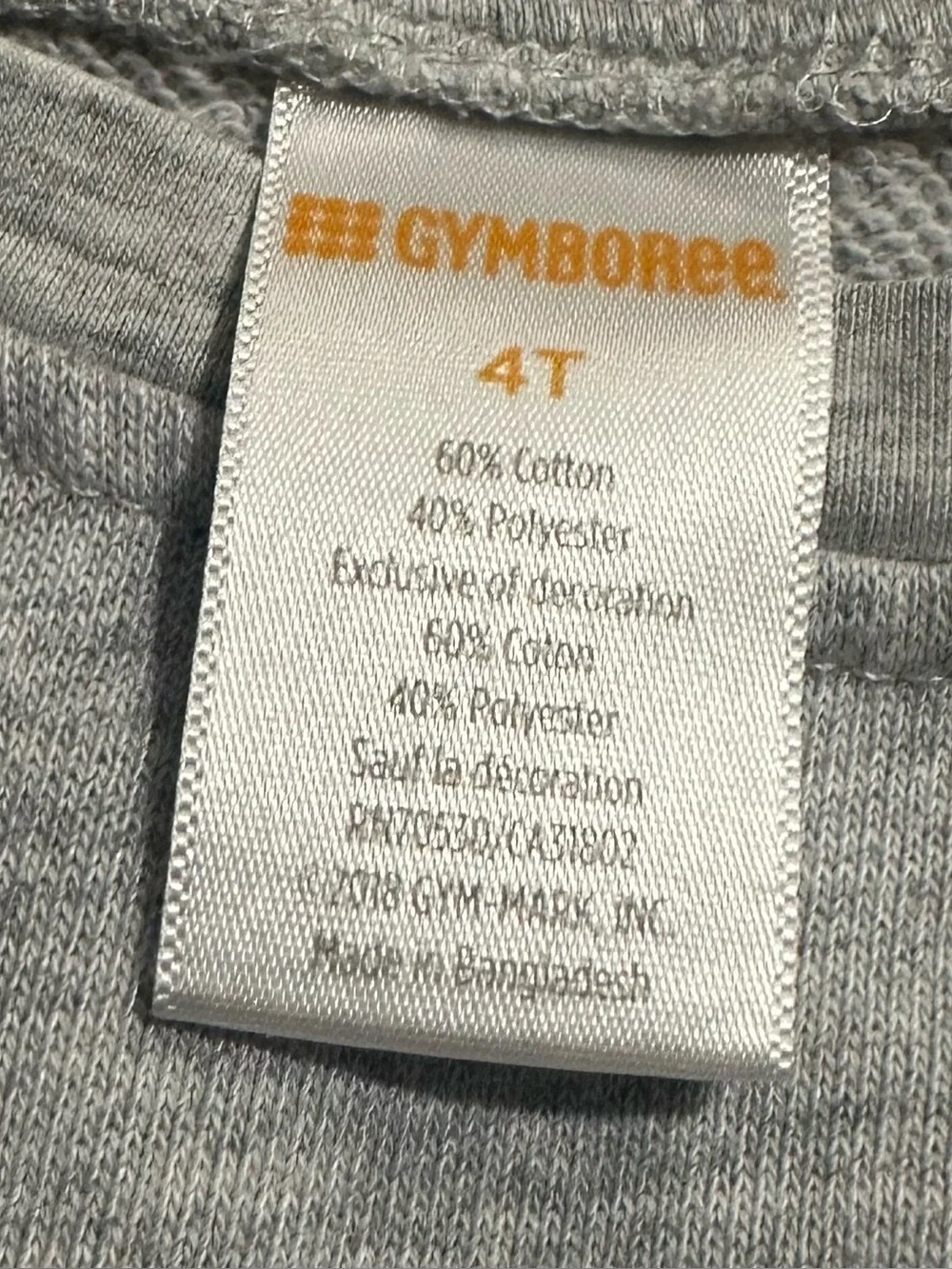 Gymboree Girls 4T Gray Long Sleeve Tops – 2 Piece Bundle